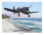 "Corsair Takeoff" Mark Karvon VF-17 "Jolly Rogers" Giclee Print